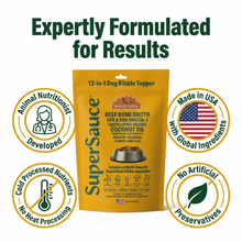 SuperSauce 12-In-1 Multifunctional Probiotic Kibble Topper Powder for Dogs — 60 Scoops, 12.7 oz. (360g)