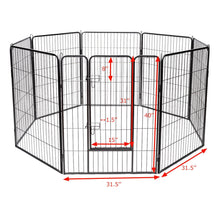 8 Metal Panel Heavy Duty Pet Playpen Dog Fence with Door