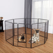 8 Metal Panel Heavy Duty Pet Playpen Dog Fence with Door