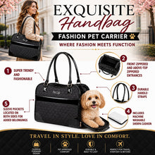 Pet Life ® Exquisite Airline Approved Designer Travel Pet Dog Handbag Carrier