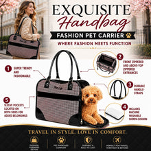 Pet Life ® Exquisite Airline Approved Designer Travel Pet Dog Handbag Carrier