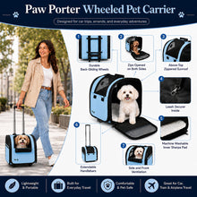 Pet Life ® 'Pawdon Me '  Wheeled Airline Approved Travel Collapsible Pet Dog Carrier