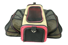 Pet Life ® 'Roomeo' Airline Approved Dual Expandable and Folding Collapsible Fashion Travel Pet Dog Carrier Crate