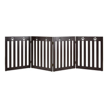 24 Inch Folding Wooden Freestanding Pet Gate Dog Gate with 360¬∞ Hinge