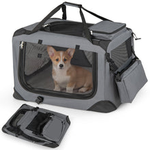 Soft Collapsible Dog Crate with Mesh Windows and 3 Doors