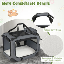 Soft Collapsible Dog Crate with Mesh Windows and 3 Doors