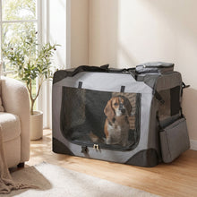 Soft Collapsible Dog Crate with Mesh Windows and 3 Doors