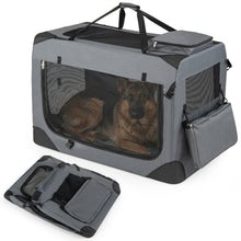 Soft Collapsible Dog Crate with Mesh Windows and 3 Doors