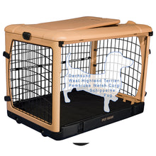 Pet Gear Inc. "The Other Door®" Small Steel Dog Crate with Fleece Pad & Carrying Bag, Tan