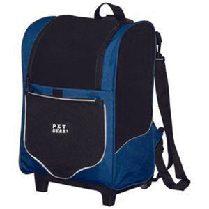 a close up image of a 5-in-1 Pet Carrier [Backpack/Tote/Roller Bag/Carrier/Car Seat], Misty Blue