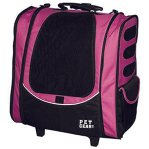 a close up image of a pink -in-1 Pet Carrier [Backpack/Tote/Roller Bag/Carrier/Car Seat