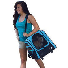 Pet Gear, I-GO2 (Traveler) 5-in-1 Pet Carrier [Backpack/Tote/Roller Bag/Carrier/Car Seat], Ocean Blue