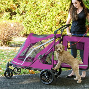 best dog stroller for hiking Pet Gear, Expedition NO-ZIP Dog Stroller