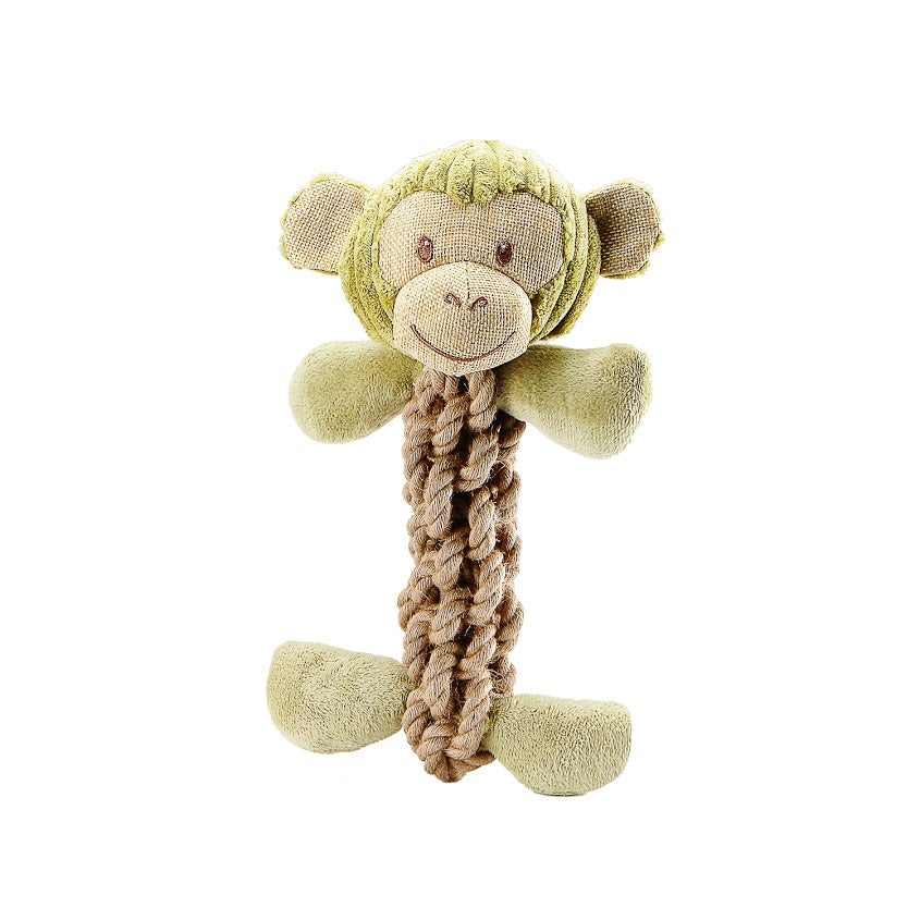 Tough Hemp Monkey Dog Toy
